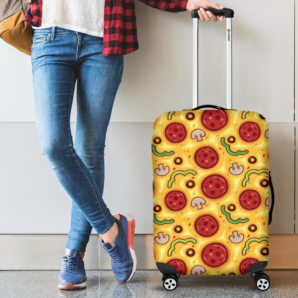 Pizza Texture Pattern Cabin Suitcases Luggages