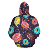 Colorful Donut Glaze Pattern Zip Up Hoodie