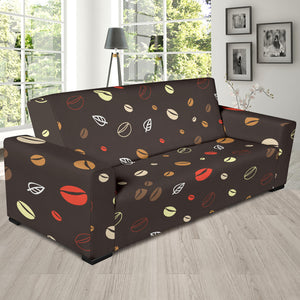 Coffee Bean Leave Pattern Sofa Slipcover