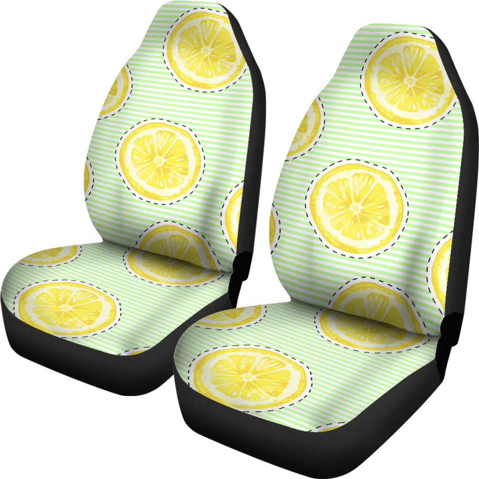 Slice Of Lemon Pattern Universal Fit Car Seat Covers