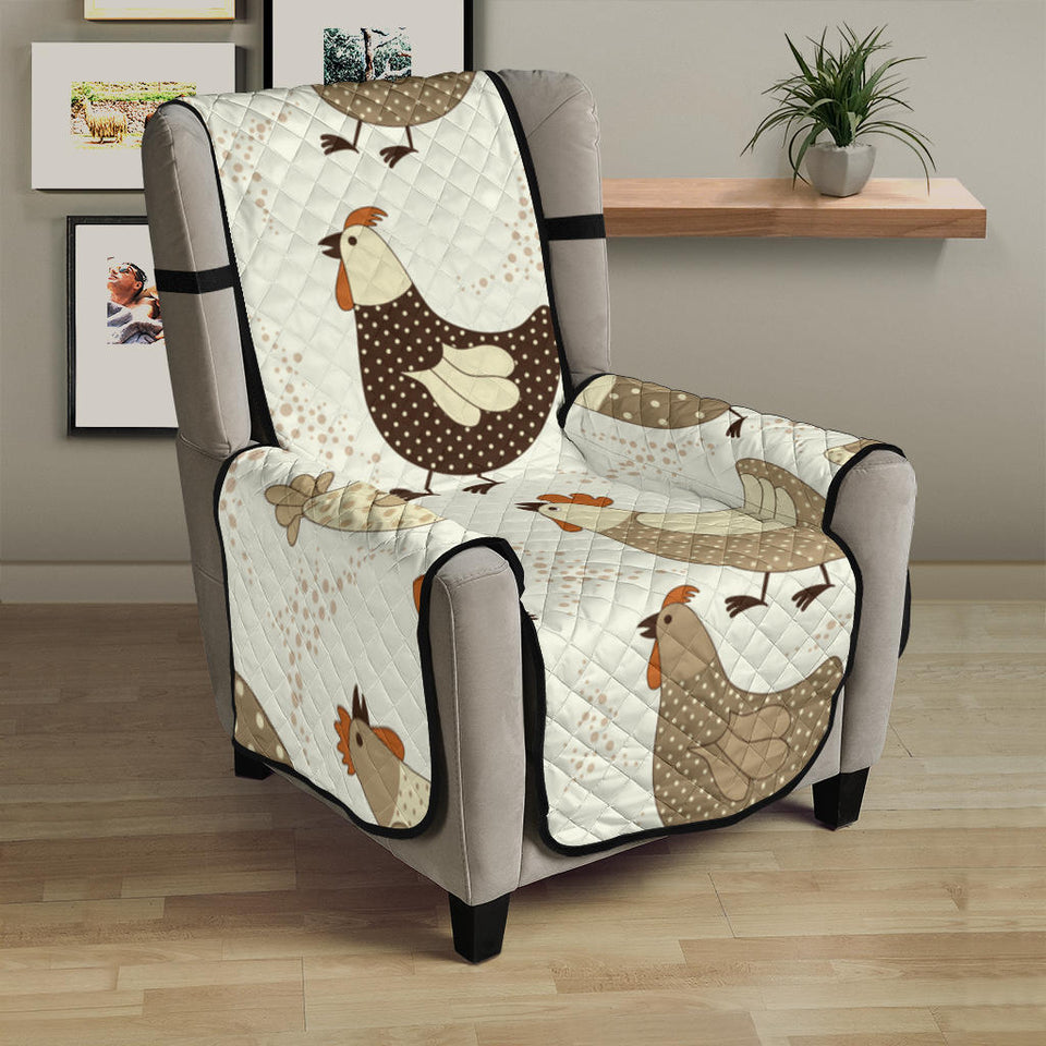 Cute rooster chicken cock Chair Cover Protector
