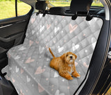 Heart Pattern Gray Background Dog Car Seat Covers