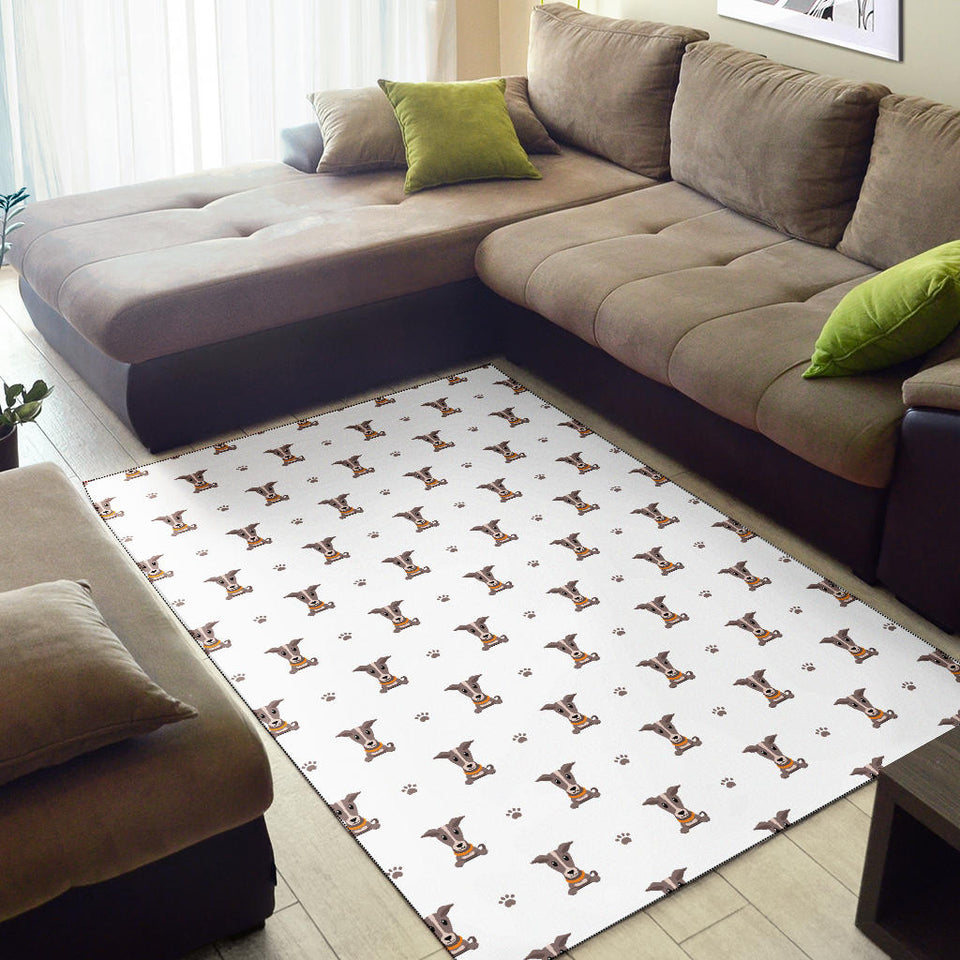 Greyhound Pattern Print Design 05 Area Rug