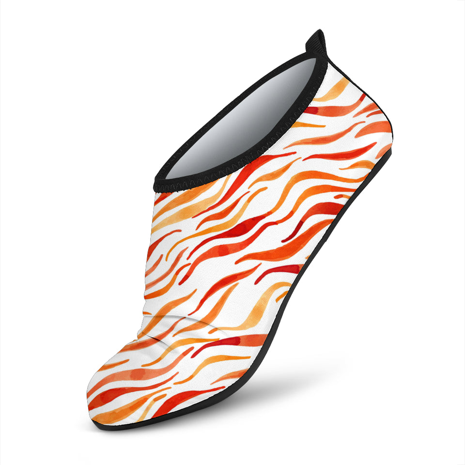 Fire Flame Watercolor Pattern Aqua Shoes