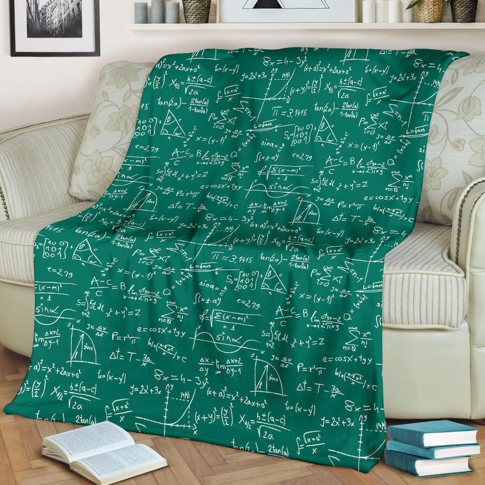 Math Pattern Print Design 01 Premium Blanket