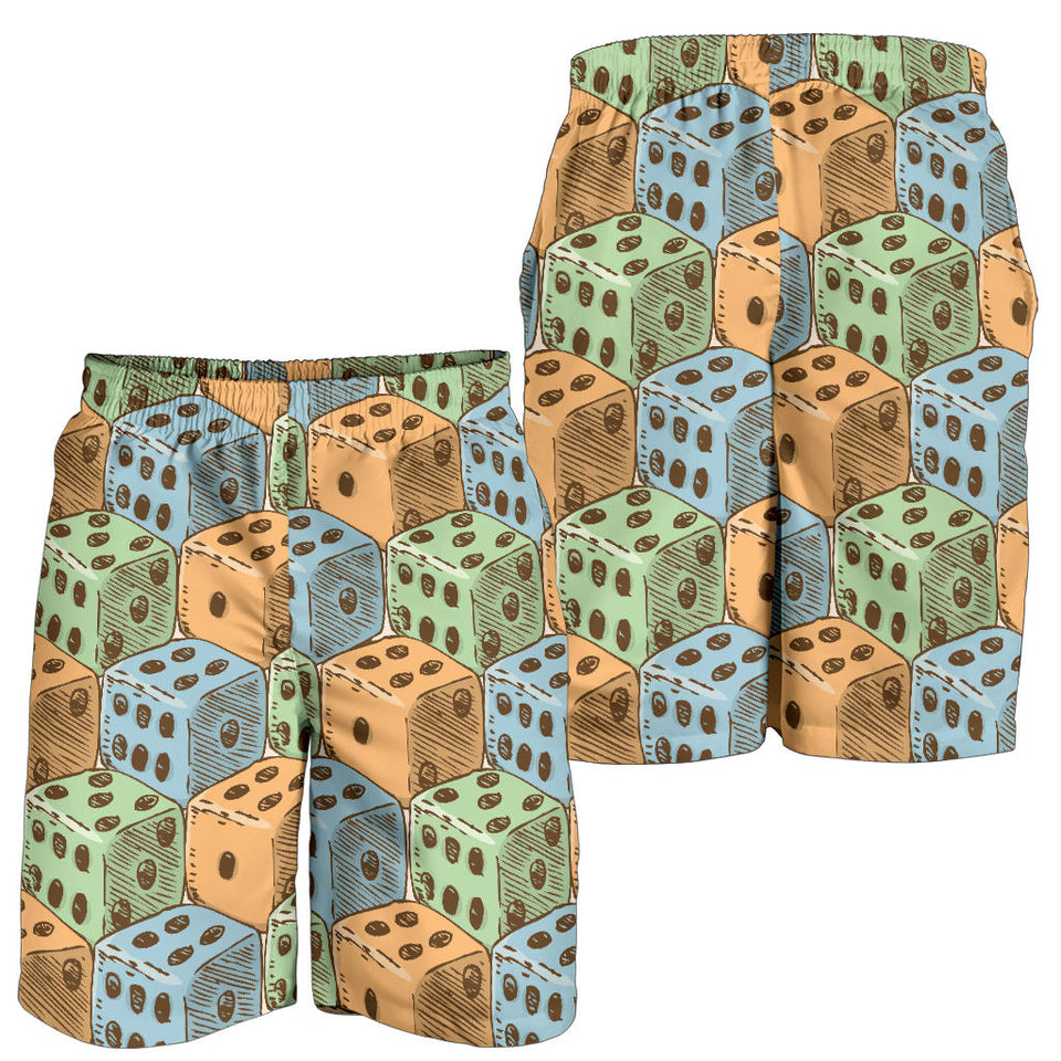 Dice Pattern Print Design 05 Men Shorts