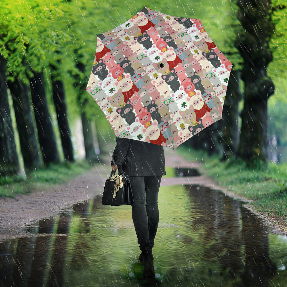 Pig Pattern Print Design 02 Umbrella