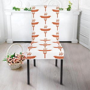 Sausage Pattern Print Design 05 Dining Chair Slipcover