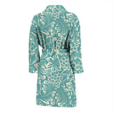 Classic Hand Drawn Grape Pattern Men'S Bathrobe