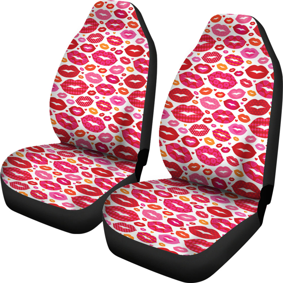 Lips Pattern Print Design 01 Universal Fit Car Seat Covers