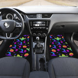 Colorful Halloween Background Front And Back Car Mats