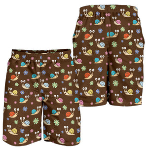 Snail Pattern Print Design 03 Men Shorts