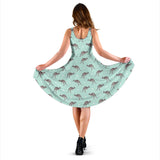 Kangaroo Pattern Background Sleeveless Midi Dress