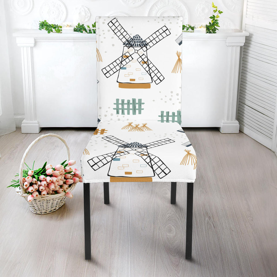 Windmill Pattern Dining Chair Slipcover