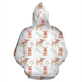 Chihuahua Bone Paw Pattern Men Women Pullover Hoodie
