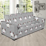 Bull Terrier Pattern Print Design 05 Sofa Slipcover