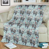 Lovely Sea Otter Pattern Premium Blanket