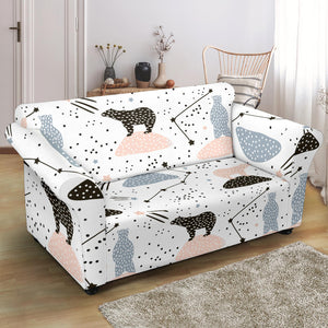 Polar Bears Star Poka Dot Pattern Loveseat Couch Slipcover