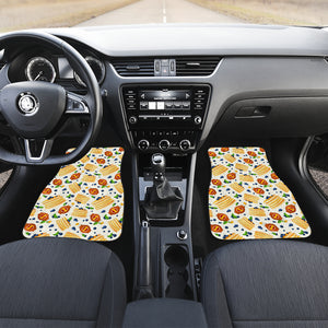 Pancake Pattern Print Design 02 Front and Back Car Mats