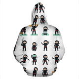 Cute Ninja Katana Sword Pattern Men Women Pullover Hoodie