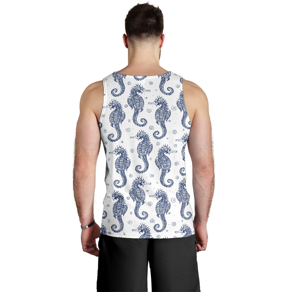 Seahorse pattern background Men Tank Top