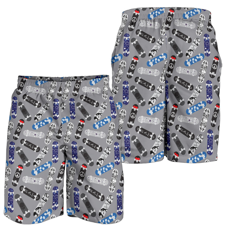Skate Board Pattern Print Design 03 Men Shorts