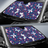 Colorful Butterfly Flower Pattern.Eps Car Sun Shade
