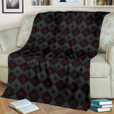 Casino Cards Suits Pattern Print Design 05 Premium Blanket