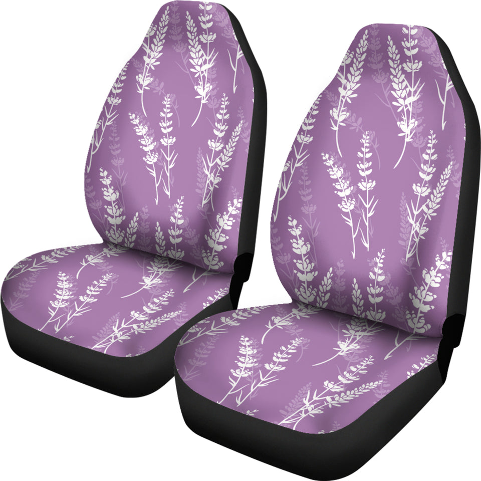 Lavender Flowers Purple Pattern Universal Fit Car Seat Covers