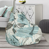 Dragonfly Butterfly Plants Insect Flower Vintage Style Pattern Bean Bag Cover