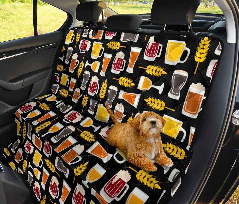 Beer Type Pattern Dog Car Seat Covers