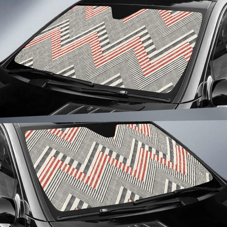 Zigzag Chevron Striped Pattern Car Sun Shade