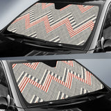 Zigzag Chevron Striped Pattern Car Sun Shade