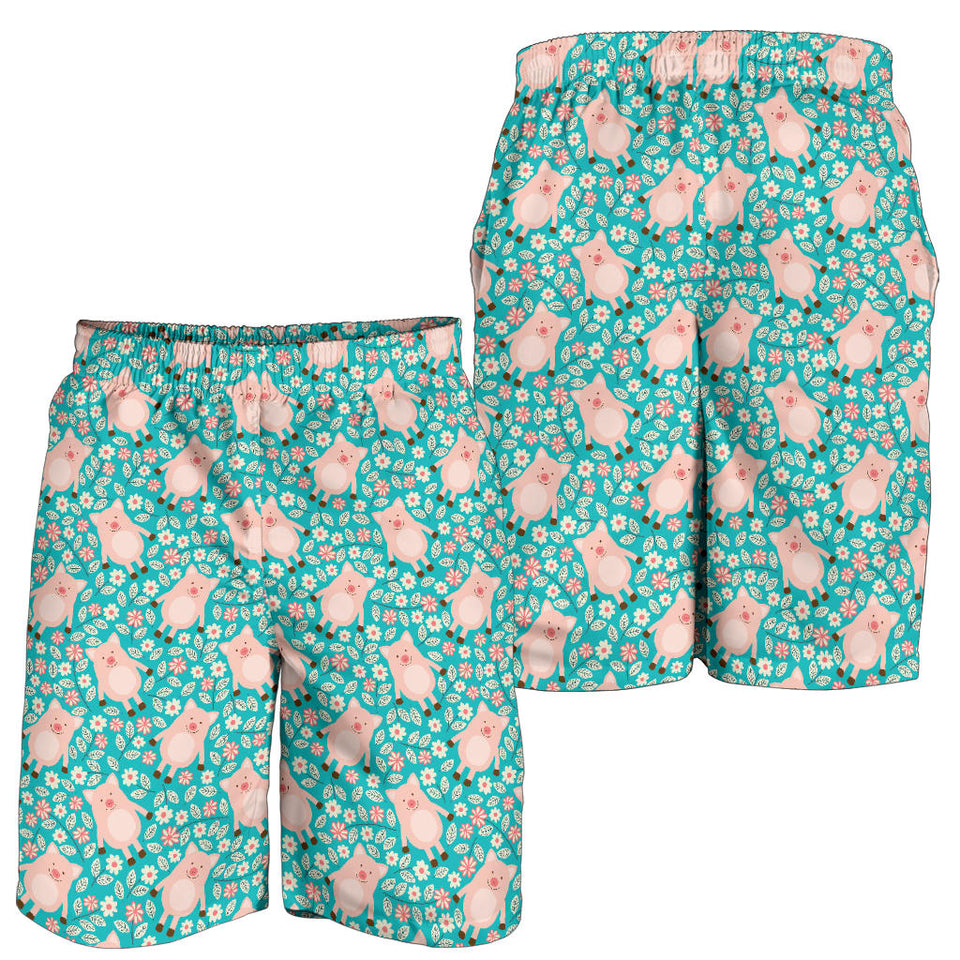 Pig Pattern Print Design 01 Men Shorts