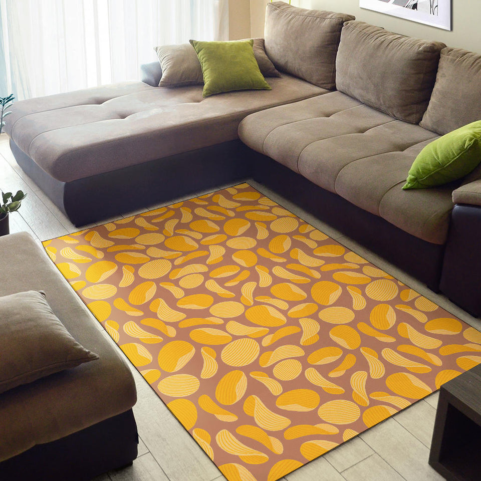 Potato Chips Pattern Print Design 01 Area Rug