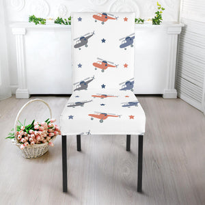 Cute Helicopter Star Pattern Dining Chair Slipcover
