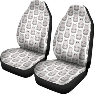 Hippopotamus Pattern Print Design 05 Universal Fit Car Seat Covers