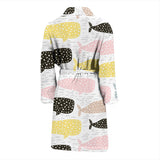 Whale Dot Pattern Men'S Bathrobe