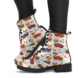 Corgi Christmas Pattern Leather Boots
