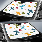 Airplane Star Cloud Colorful Car Sun Shade
