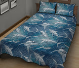 Shark hand drawn Quilt Bed Set
