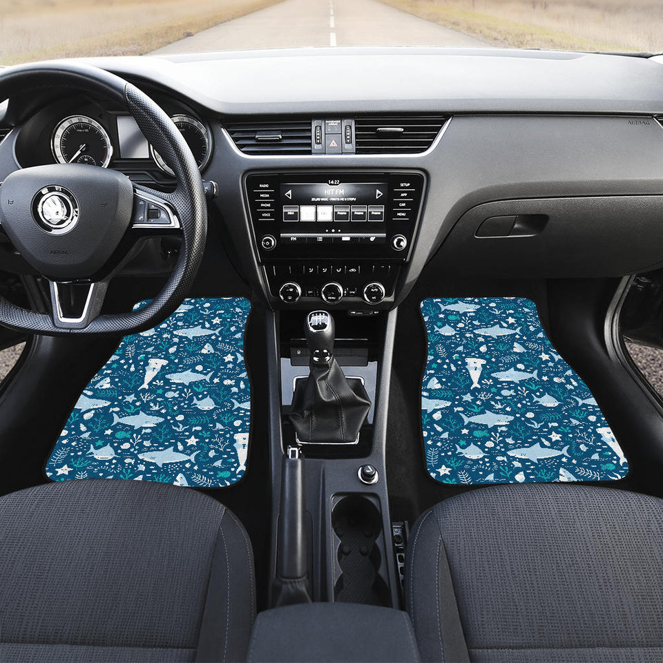 Cute Shark Pattern Front Car Mats