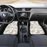 Cool Gold Moon Abstract Pattern Front And Back Car Mats
