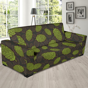 Hop Pattern Black Background Sofa Slipcover
