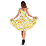 Fried Eggs Pattern Print Design 05 Sleeveless Midi Dress