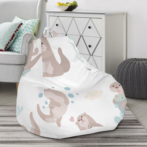 Cute Sea Otters Pattern Bean Bag Cover