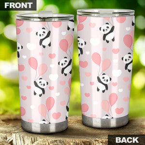 Cute Panda Ballon Heart Pattern Tumbler