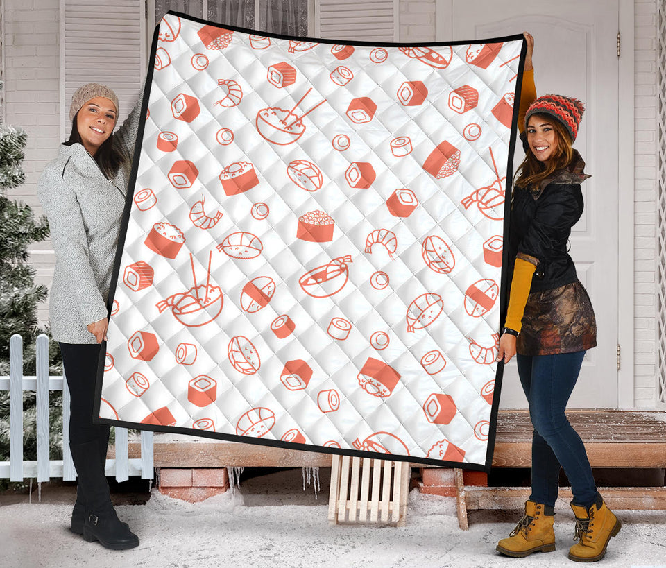 Sushi Pattern Premium Quilt