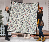 Pigeon Pattern Print Design 04 Premium Quilt