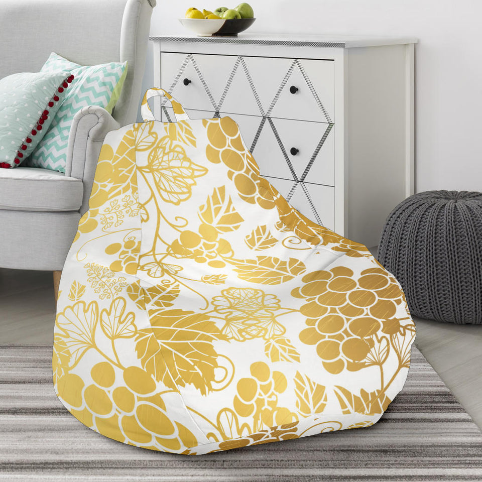 Gold Grape Pattern Bean Bag Cover